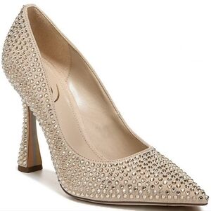 Sam Edelman Antonia Sesame Glitz Crystal Studded Women's Pumps New Size 7